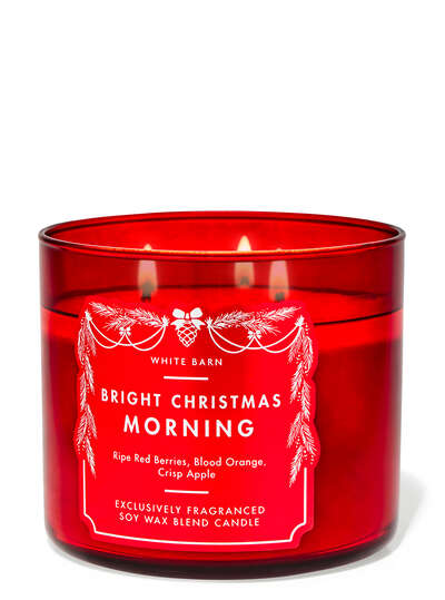 Vela Perfumada Grande Três Pavios Bright Christmas Morning Bath & Body Works