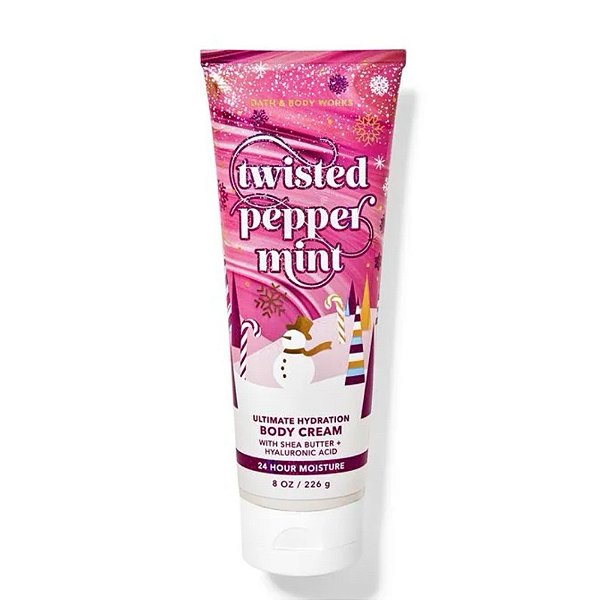 Body Cream Hidratante Corporal Twisted Peppermint Bath & Body Works 226g
