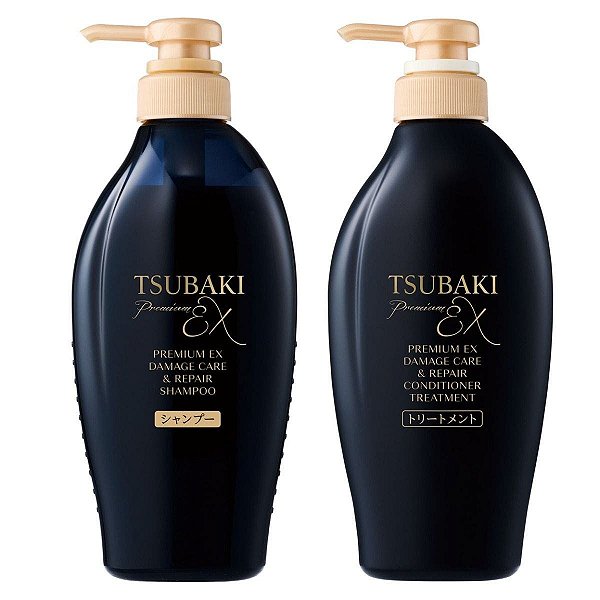Kit Tsubaki Premium Ex Damage Care & Repair Reparação Intensa: Shampoo 450ml + Condicionador 450ml
