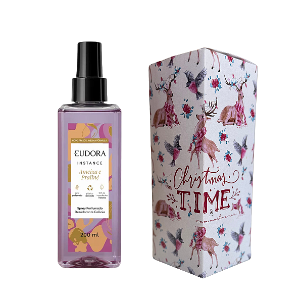 Presente Natal: Spray Corporal Instance Ameixa e Praliné 200ml + Caixa Presenteável