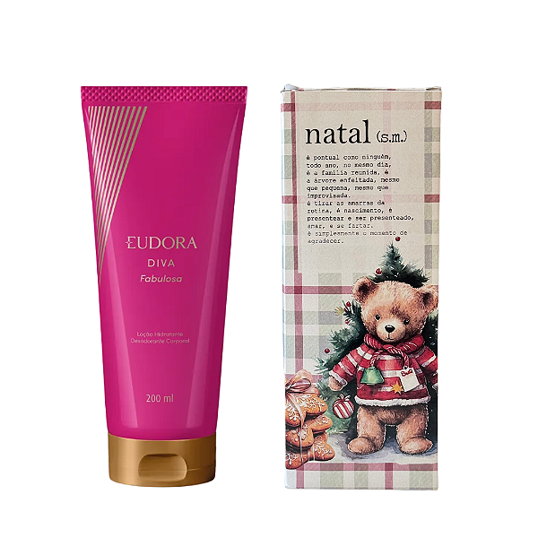 Presente Natal: Hidratante Corporal Diva Fabulosa 200ml + Caixa Presenteável