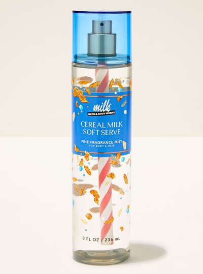 Body Splash Cereal Milk Soft Serve Body & Hair Mist Bath & Body Works 236ml - Edição Limitada