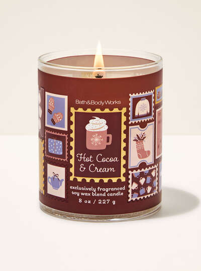 Vela Perfumada 1 Pavio Hot Cocoa & Cream Bath & Body Works