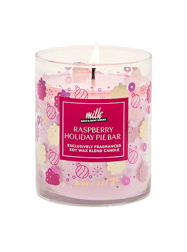 Vela Perfumada 1 Pavio Raspberry Holiday Pie Bar Bath & Body Works