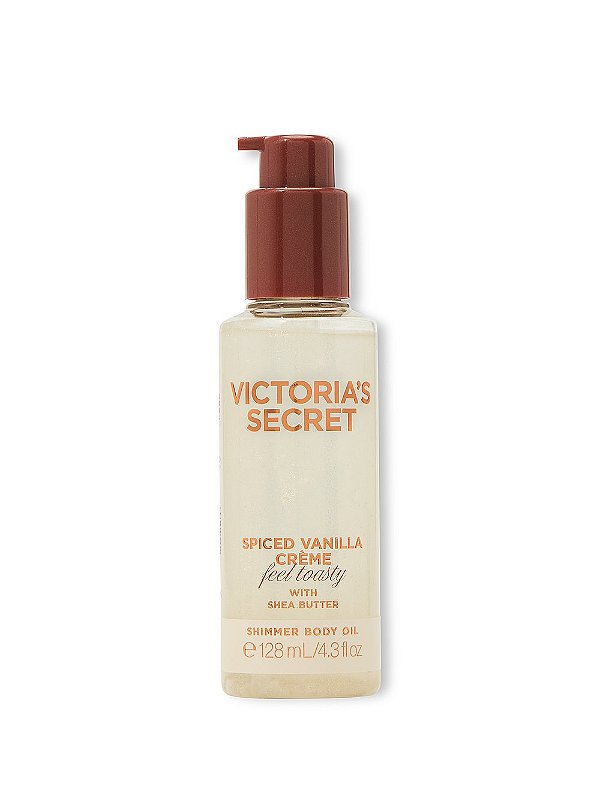 Body Oil Óleo Corporal Spiced Vanilla Crème Shimmer Victoria's Secret 128ml