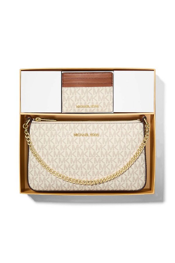 Kit Michael Kors: Bolsa Jet Set Média + Porta Cartão
