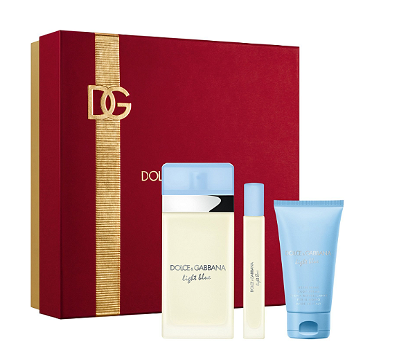 Kit Light Blue DG: Eau de Toilette 100ml + Creme Corporal 50ml + Eau de Toilette 10ml