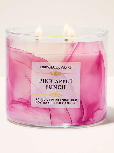 Vela Perfumada Grande Três Pavios Pink Apple Punch Bath & Body Works