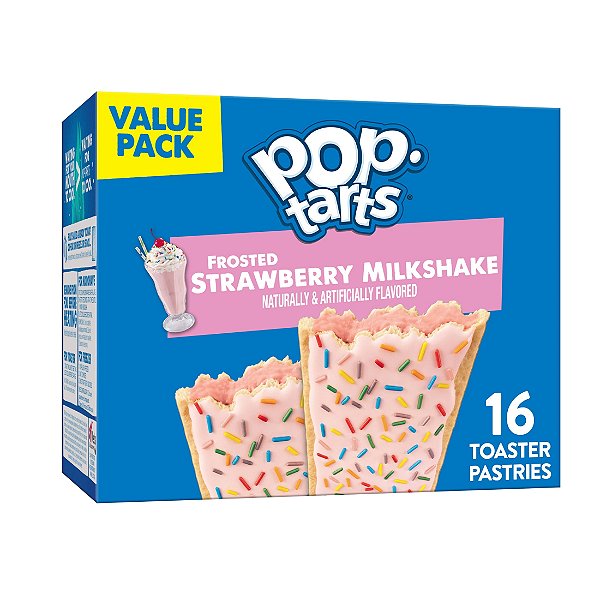 Pop Tarts Frosted Strawberry Milkshake 16 unid