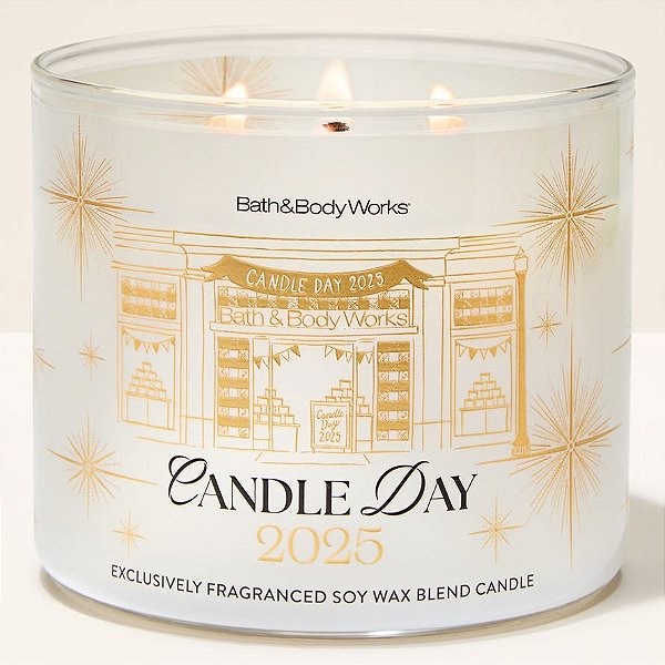 Vela Perfumada Grande Três Pavios Candle Day 2025 Bath & Body Works