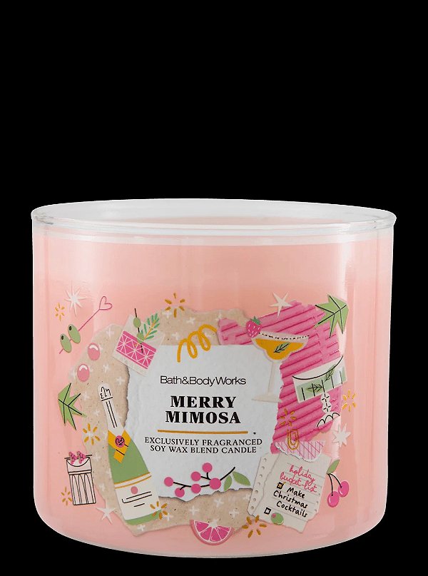 Vela Perfumada Grande Três Pavios Merry Mimosa Bath & Body Works