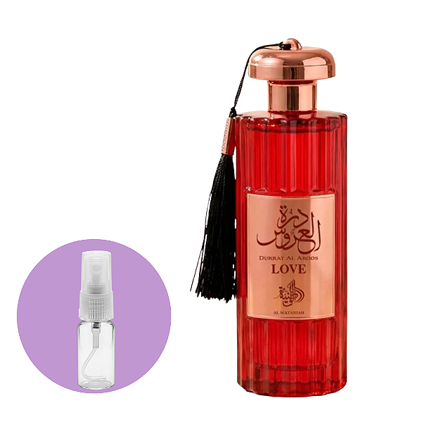 Fracionado Durrat Al Aroos Love Al Wataniah Eau de Parfum - Perfume Árabe Feminino 5ml