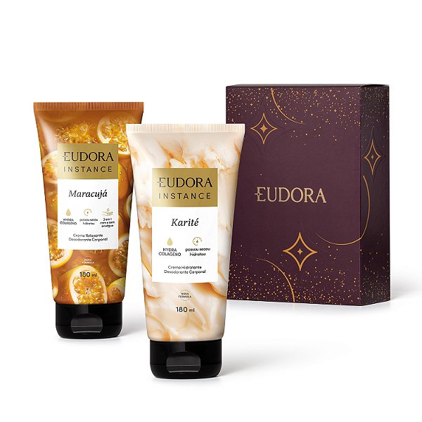 Kit Presente Queridinhos Instance: Loção Karité 180ml + Loção Maracujá 180ml