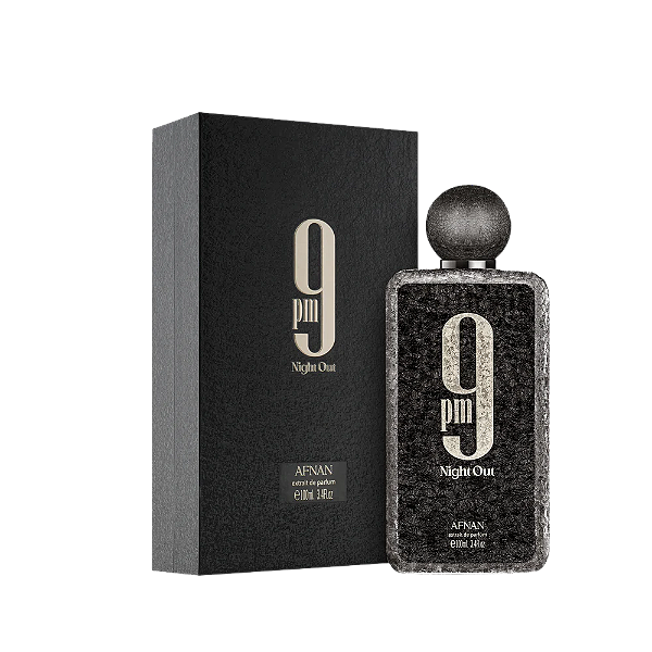 9 PM Night Out Afnan Extrait de Parfum - Perfume Árabe Masculino 100ml