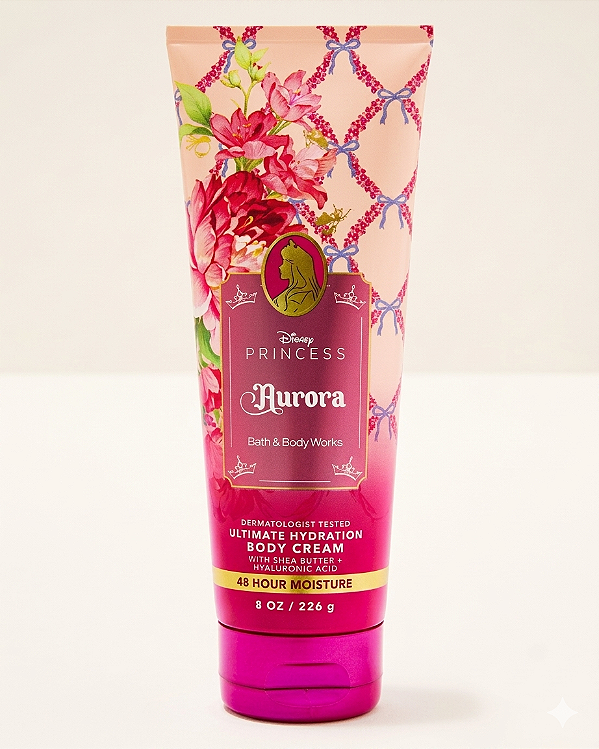Body Cream Hidratante Corporal Aurora Princess Disney Bath & Body Works 226g - Edição Limitada