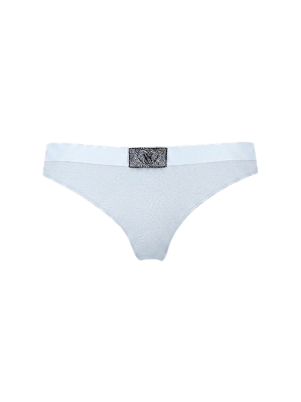 Calcinha Fio Dental Algodão com Patch Logo Azul Victoria’s Secret Tamanho: P