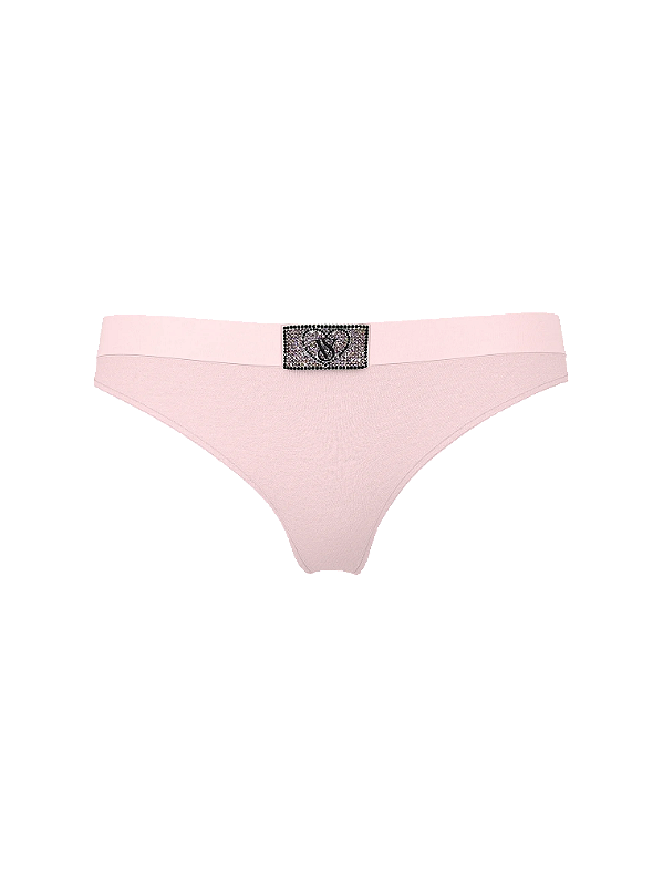 Calcinha Fio Dental Algodão com Patch Logo Rosa Victoria’s Secret Tamanho: G