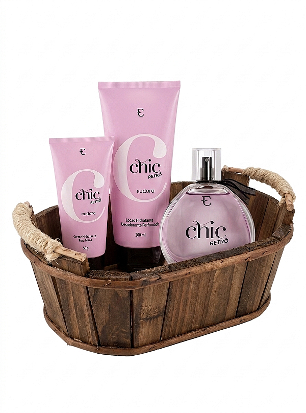 Cesta Dia das Mães Chic Retrô Eudora (3 itens)