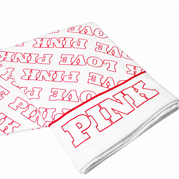 Toalha Grande Love Pink Victoria's Secret