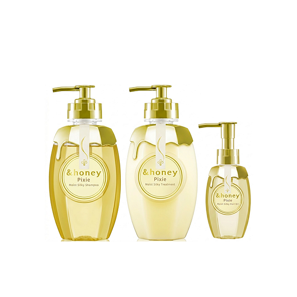 Kit &Honey Pixie Moist Silky: Shampoo 440ml + Tratamento 440g + Hair Oil 100ml