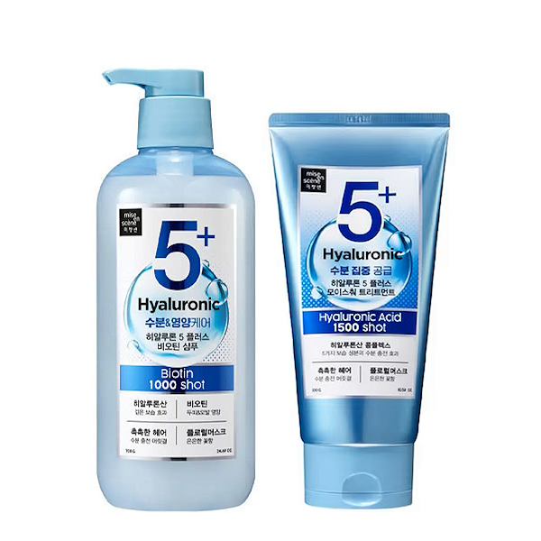 Kit Hyaluronic Acid Biotin Mise en Scène: Shampoo 700g + Máscara 300g