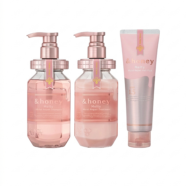 Kit &Honey Melty: Shampoo 440ml + Tratamento 1.5 130g + Tratamento 2.0 440ml
