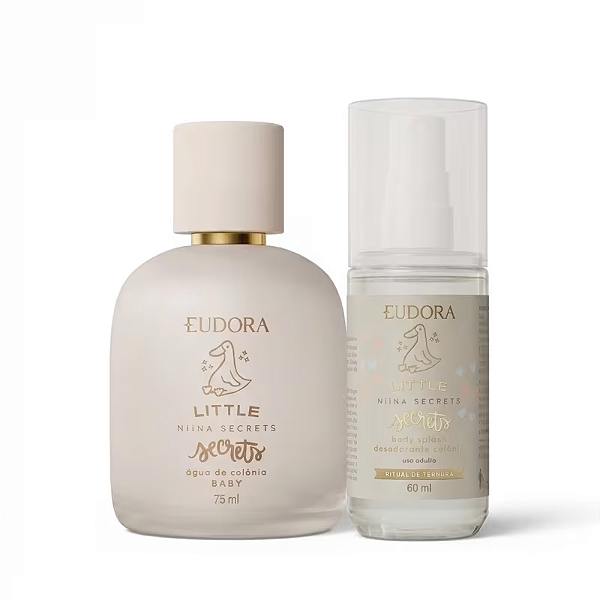 Combo Little Secrets Niina Secrets Eudora: Colônia Baby 75ml + Body Splash Mamãe 60ml