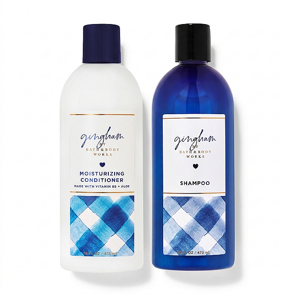 Combo Gingham Bath & Body Works: Shampoo 473ml + Condicionador 473ml