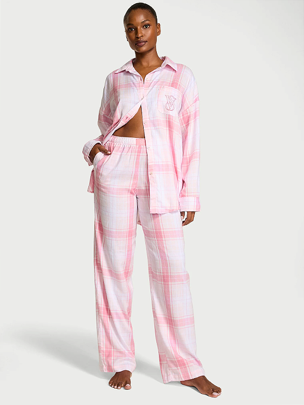Pijama Longo Modal e Algodão Victoria's Secret Tamanho: M