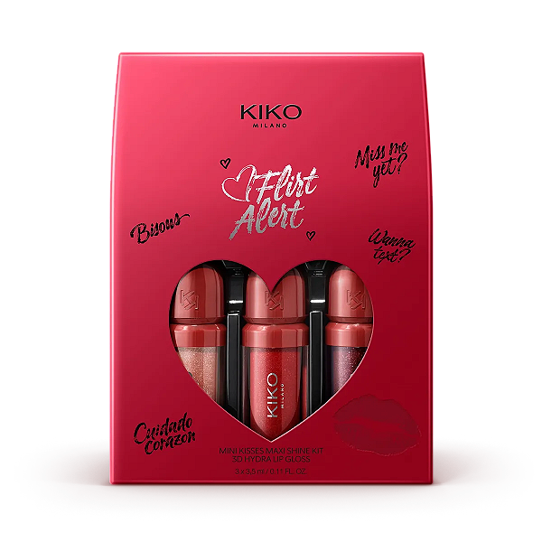 Kit Flirt Alert Mini Kisses 3d Hydra Lip Gloss Kiko Milano