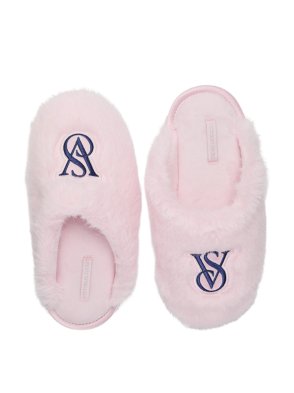 Pantufa Luxe Plush Closed-Toe Slippers Rosa Victoria's Secret - Tamanho: P