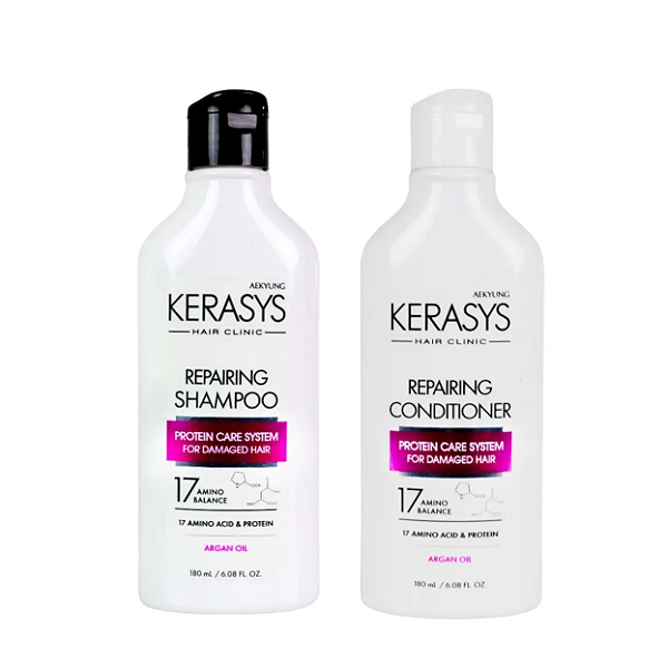 Kit Repairing Argan Oil Kerasys: Shampoo 180ml + Tratamento 180ml