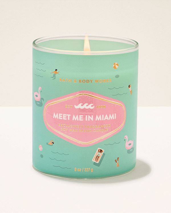 Vela Perfumada 1 Pavio Meet Me in Miami Bath & Body Works