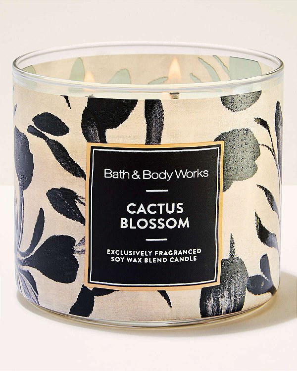 Vela Perfumada Grande Três Pavios Cactus Blossom Bath & Body Works
