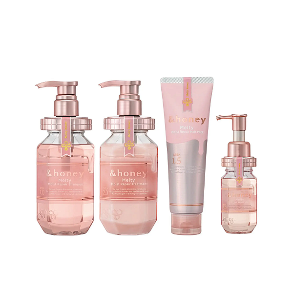 Kit &Honey Melty: Shampoo 440ml + Tratamento 1.5 130g + Tratamento 2.0 440ml + Hair Oil 100ml