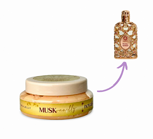 Manteiga & Geléia Corporal Musk Vanilly Novalski 280g (Ref.Olfativa Royal Amber)