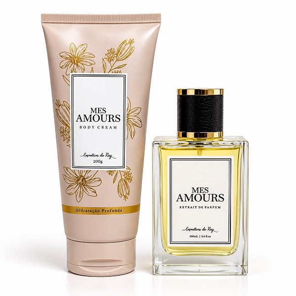 Kit Mes Amours Extrait de Parfum 100ml + Body Cream 200ml - Cosméticos da Ray