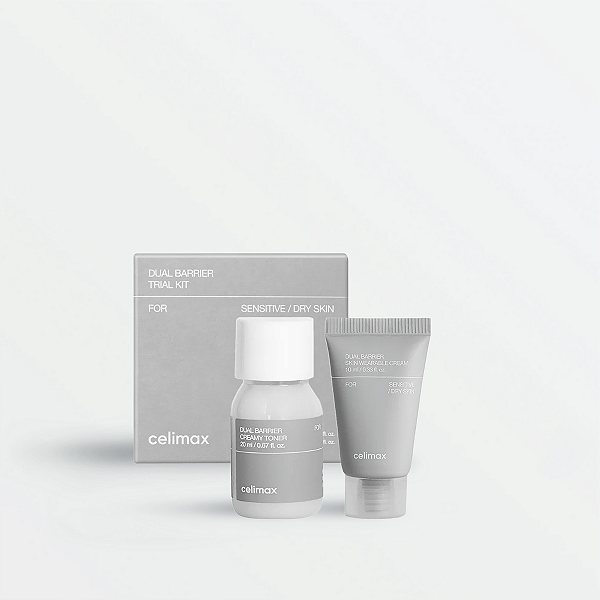 Kit Celimax Dual Barrier Trial Kit Travel Size Tônico Cremoso 20ml + Creme hidratante 10 ml