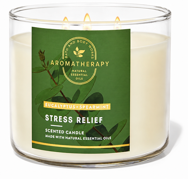 Vela Perfumada Grande Três Pavios Eucalyptus Spearmint Bath & Body Works