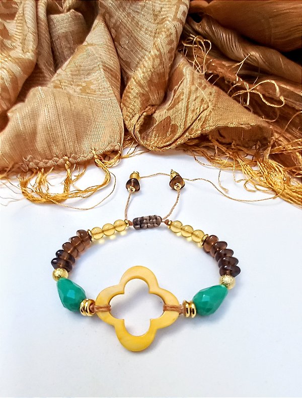 Pulseira Flor Mel.