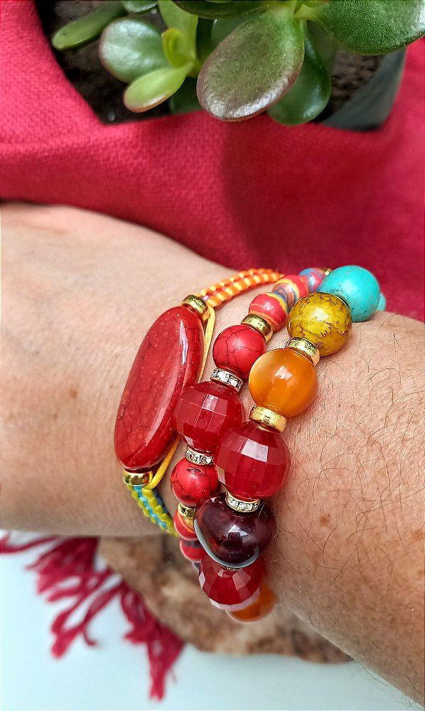 Kit Pulseira Arco-íris.