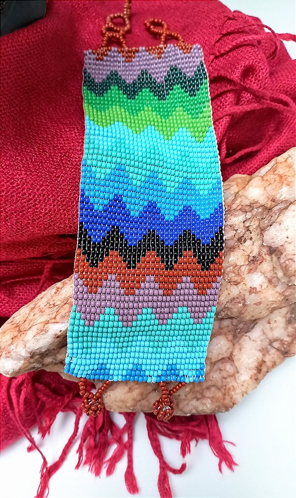Pulseira em Miçangas Mata Verde.