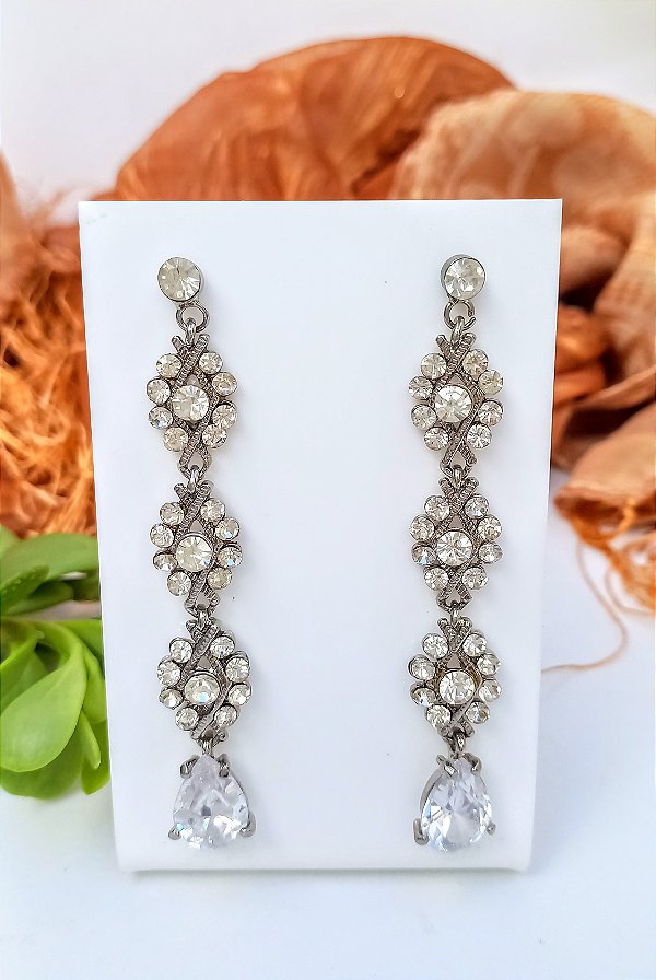 Brinco Strass Transparente.