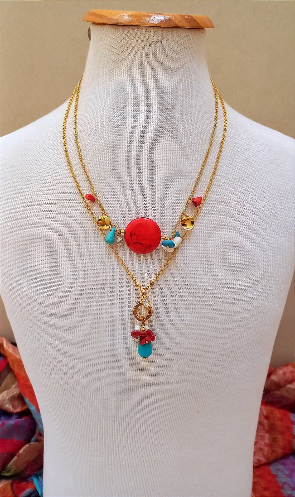 Colar Curto Bohochic.