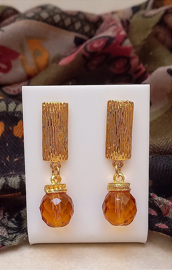 Brinco Cristal Caramelo.