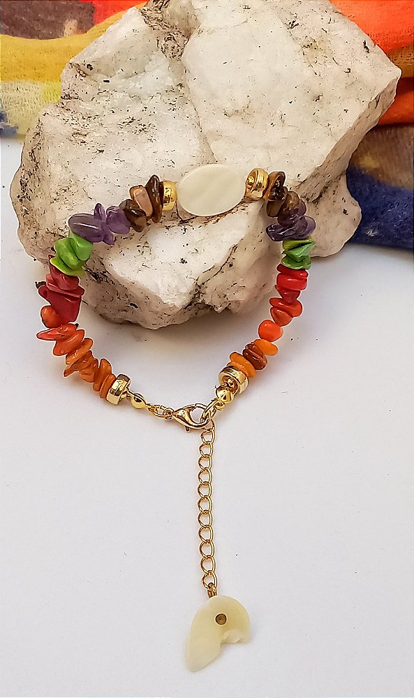 Pulseira Cascalhos Madrepérolas.