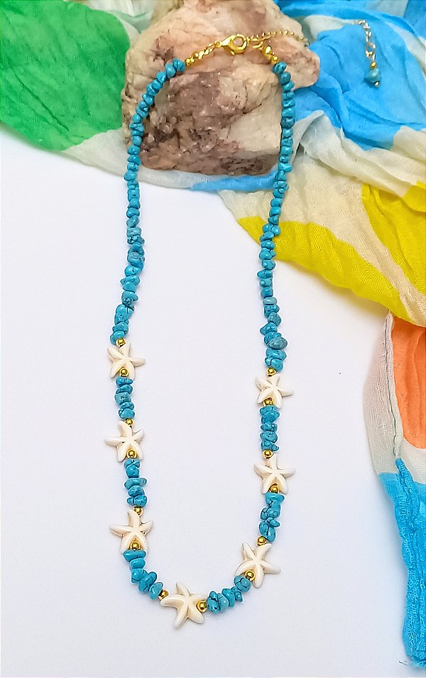 Colar Curto Estrelas.