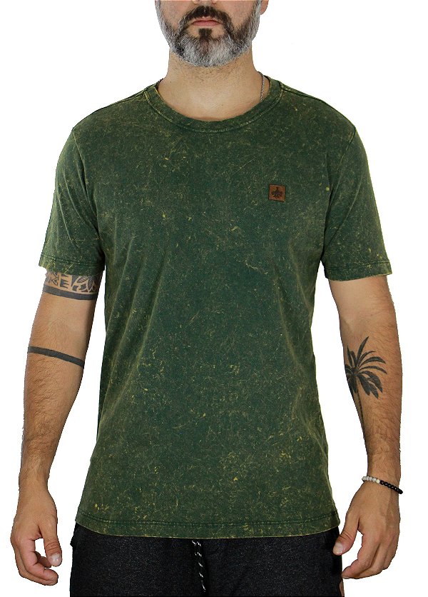 Camiseta Verde Marmorizada Masculina Greensy