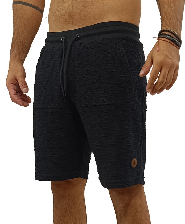 Bermuda Moletom Masculino Preto Benues