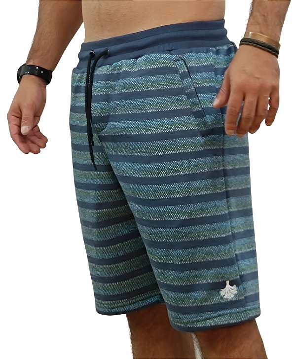 Bermuda Moletom Listrada Felpada Domus (comprida)